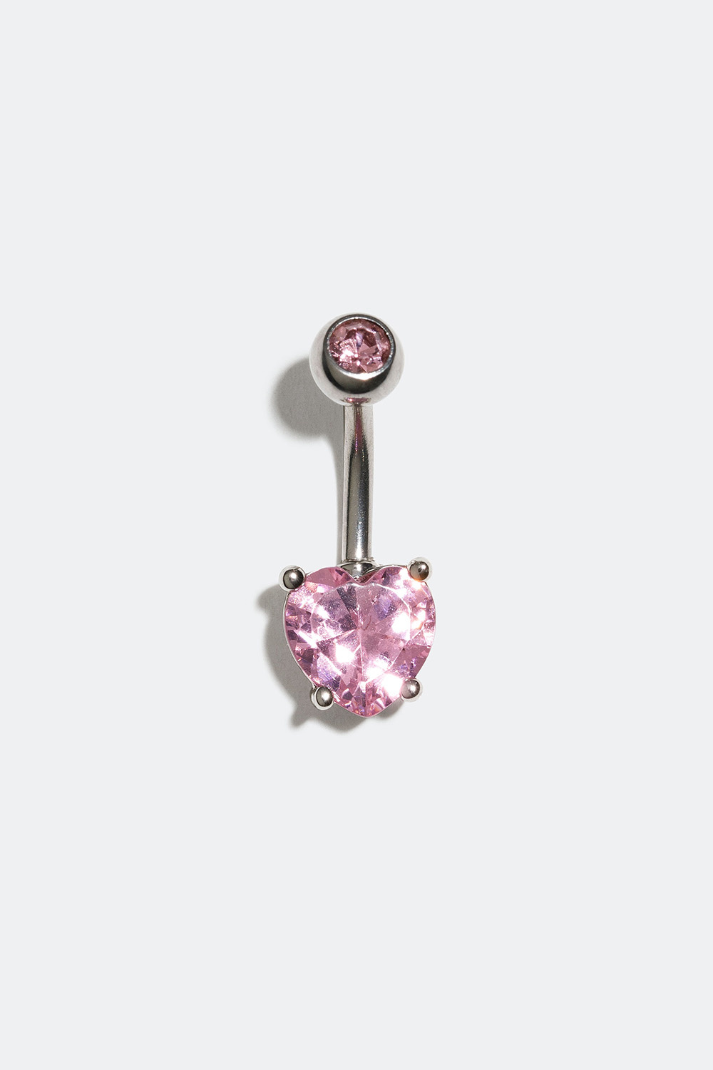 Napakoru, jossa vaaleanpunainen Cubic Zirkonia -sydän