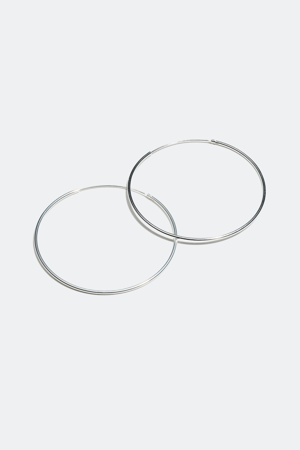 Hopeiset korvarenkaat, 5 cm