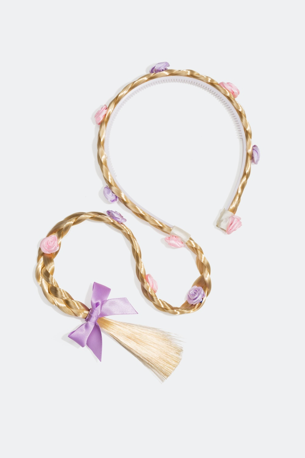 Hiuspanta ruseteilla, ruusuilla ja letillä