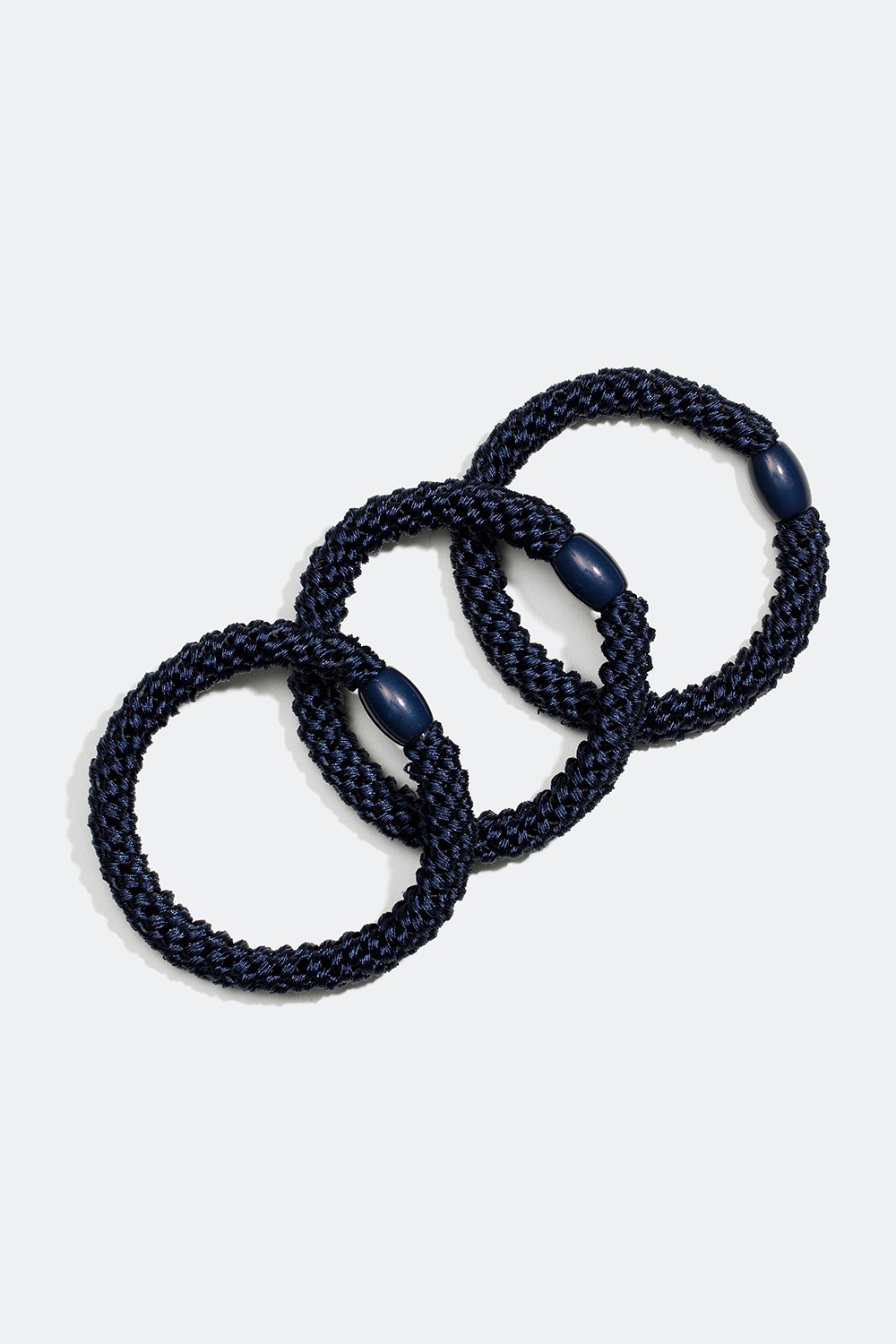 Tummansiniset punotut hiuslenkit, 3 kpl