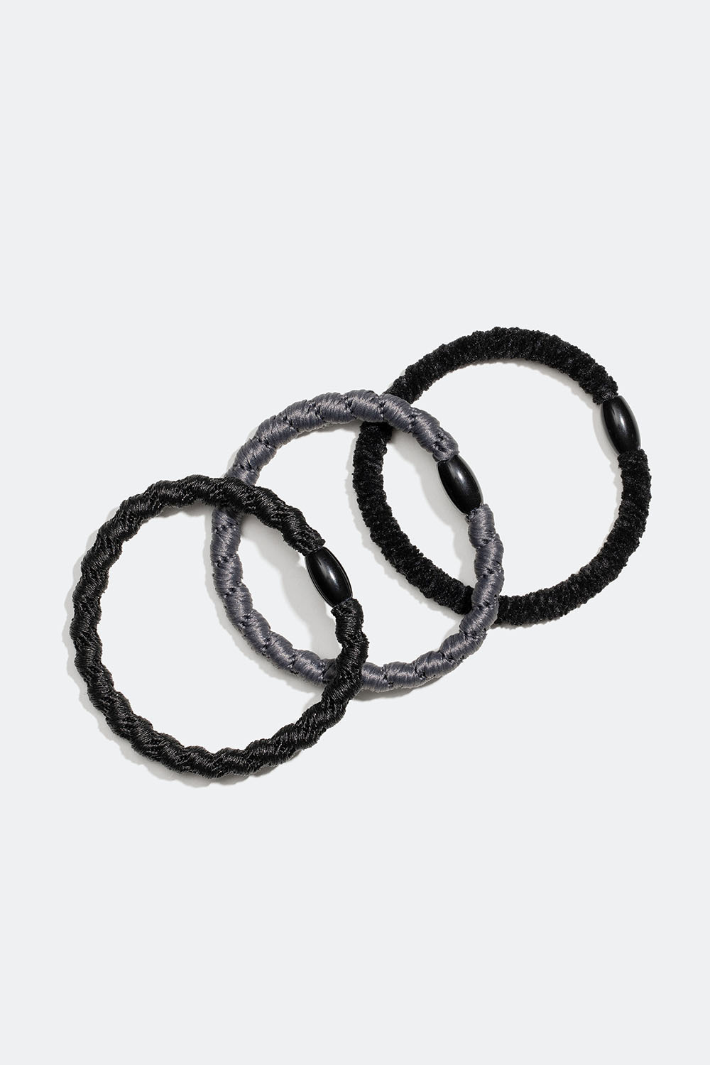 Kapeat, mustat letitetyt hiuslenkit, 3 kpl