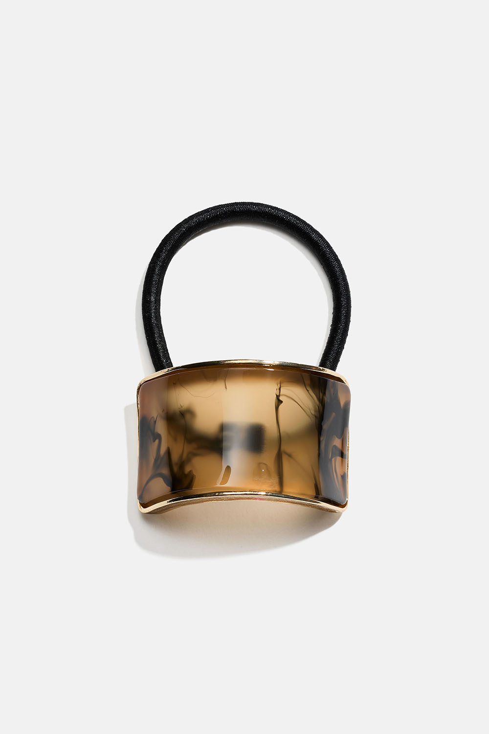 Hiuslenkki, jossa marmoroitu ruskea yksityiskohta