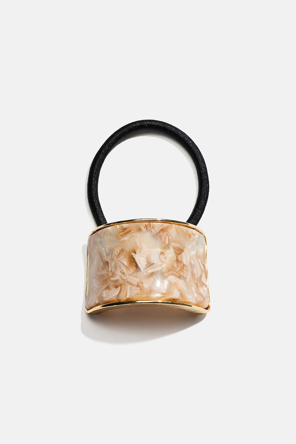 Hiuslenkki, jossa marmoroitu beige yksityiskohta