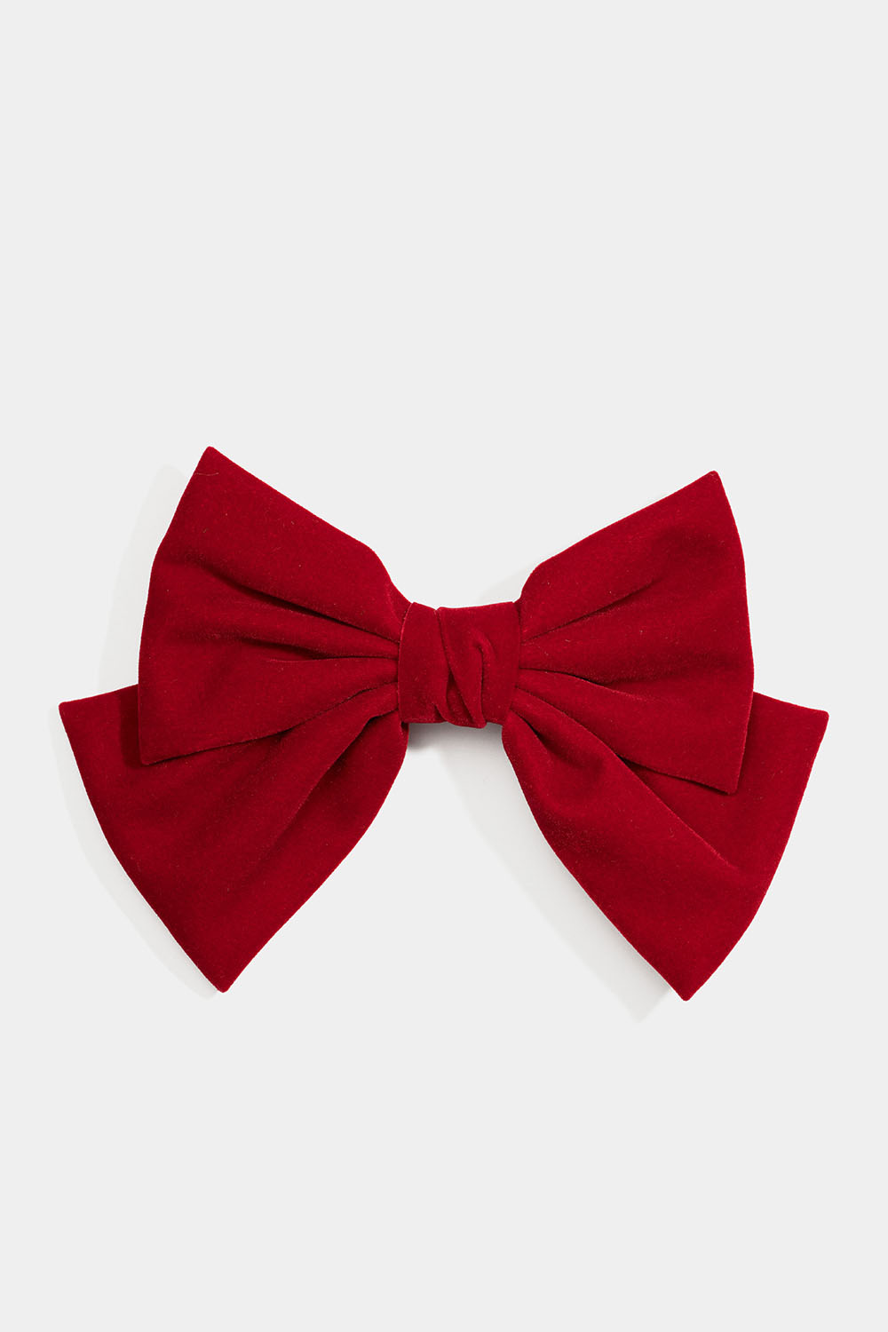 Hiussolki, jossa punainen samettirusetti