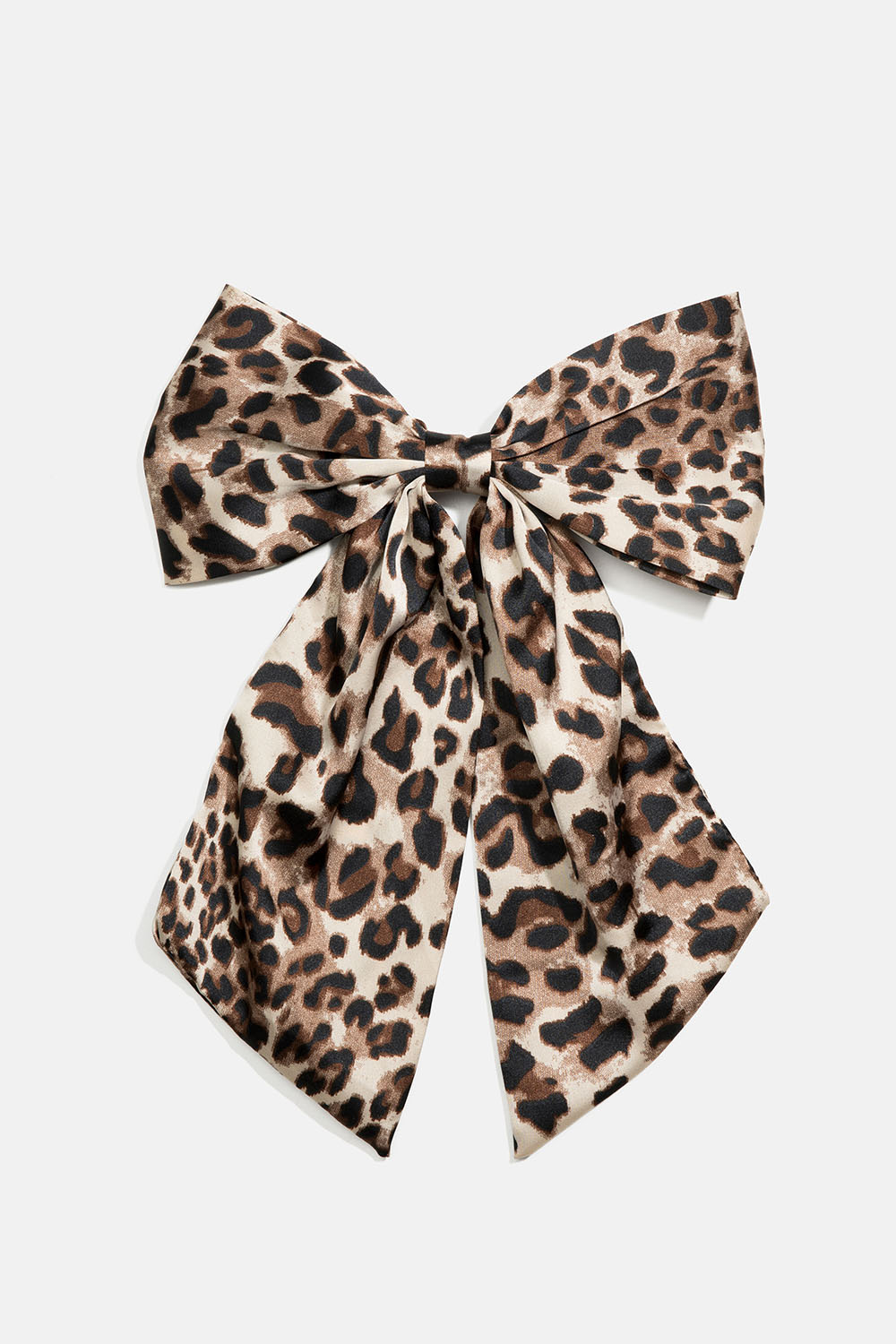 Hiussolki, jossa suuri leopardikuvioinen rusetti