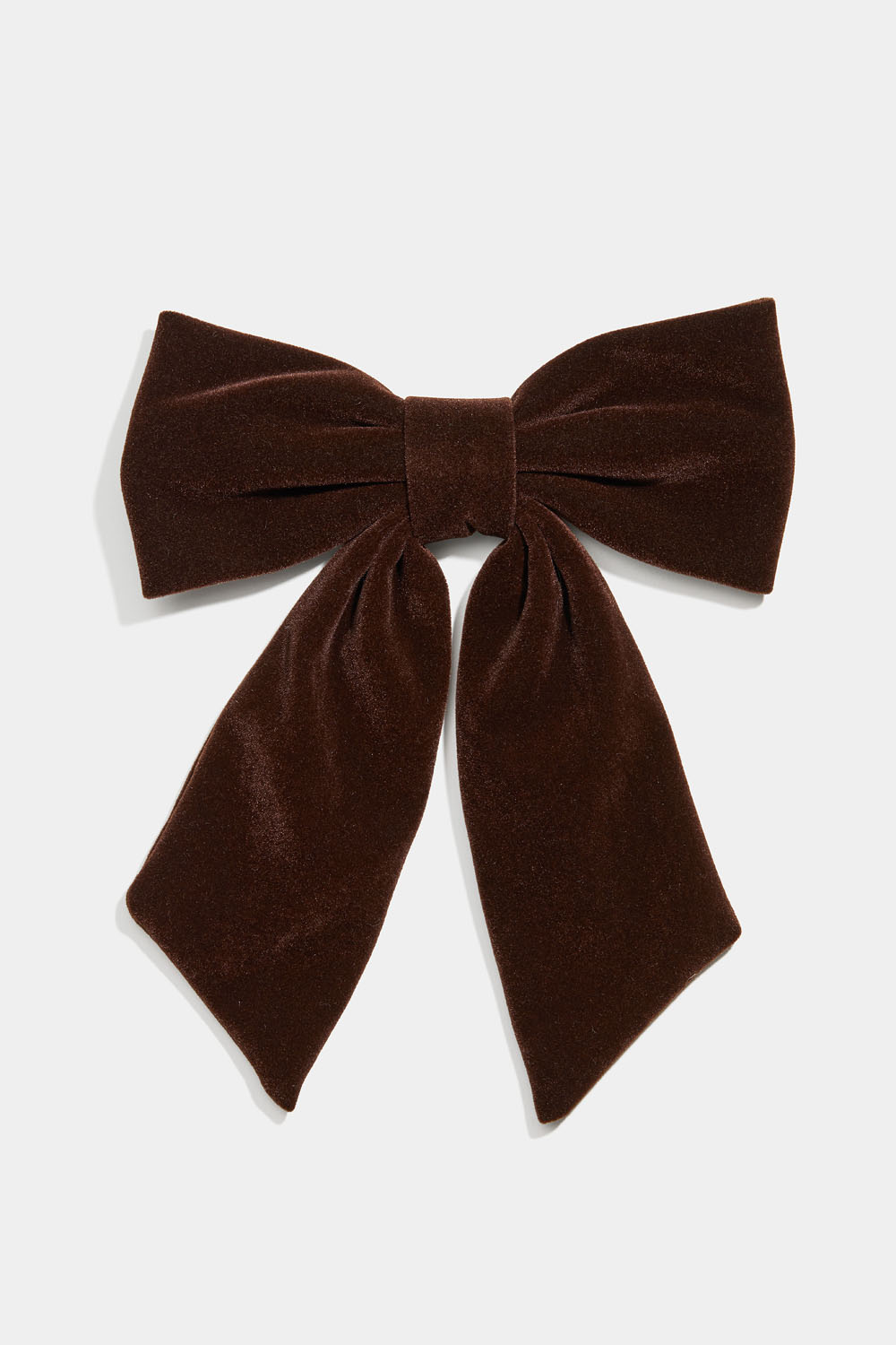 Hiussolki, jossa ruskea samettirusetti