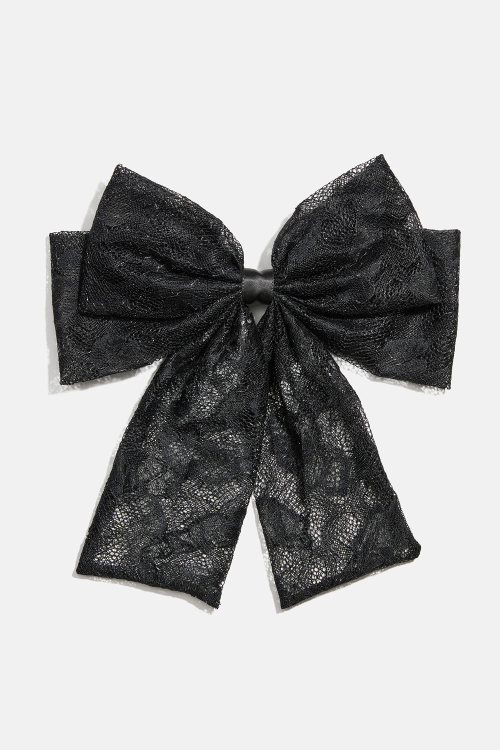 Hiussolki, jossa on tuplarusetti pitsistä