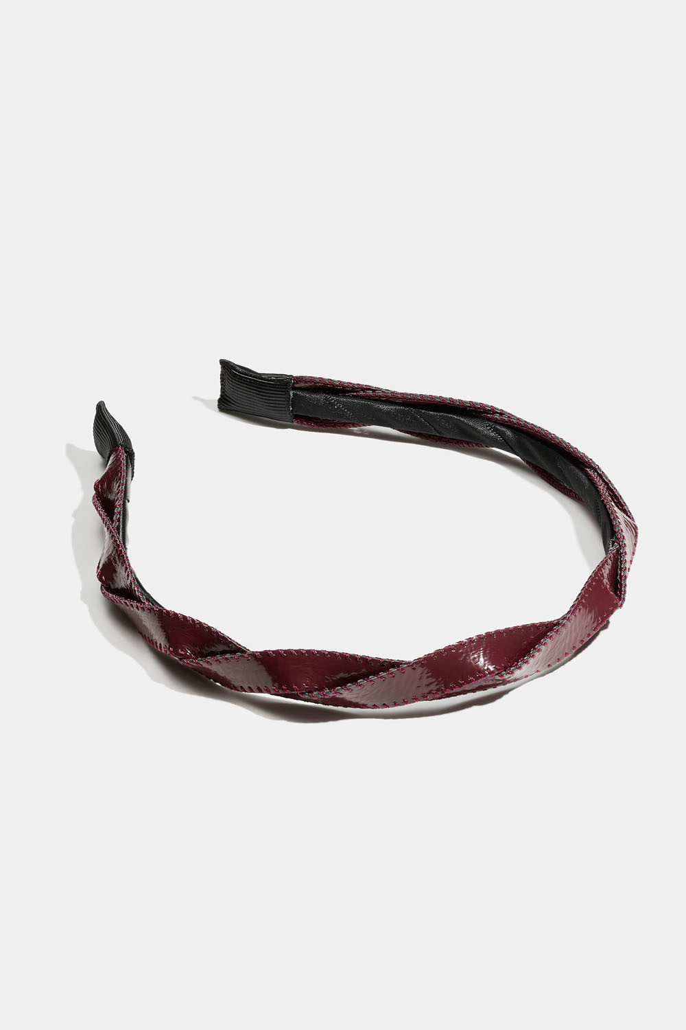 Viininpunainen hiuspanta kierretyllä nauhalla