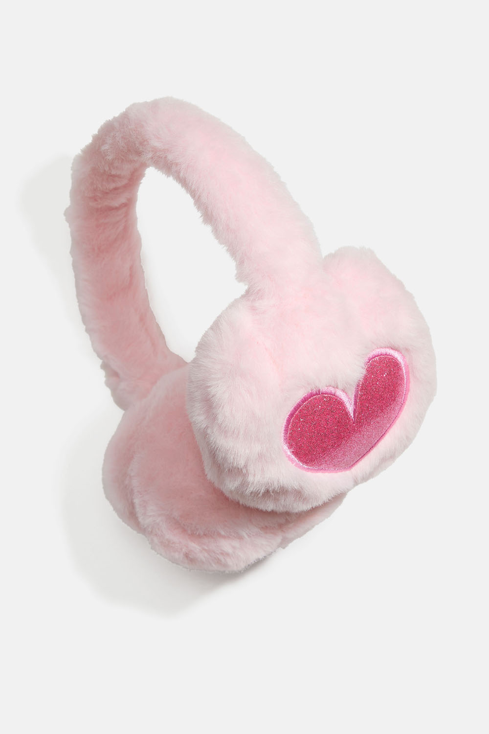 Lasten korvasuojukset, joissa on kimaltelevia sydämiä