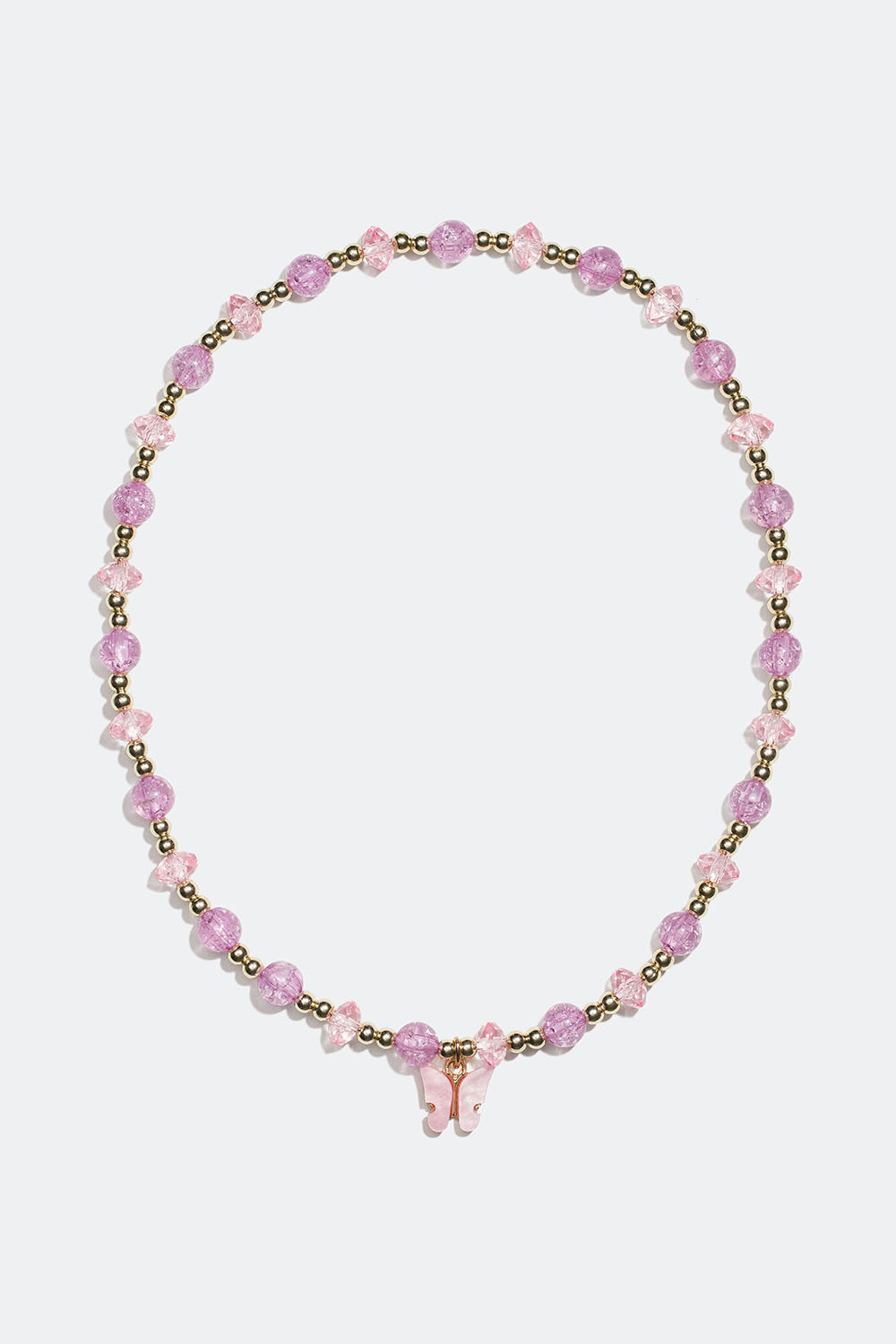 Joustava helmikaulakoru perhosella