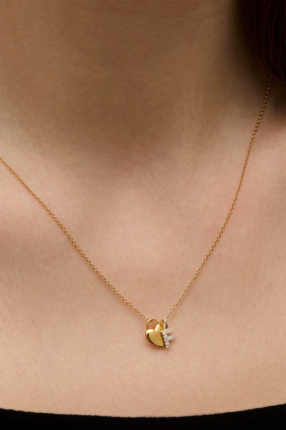 18k kullalla kullattu hopeinen sydänriipus 