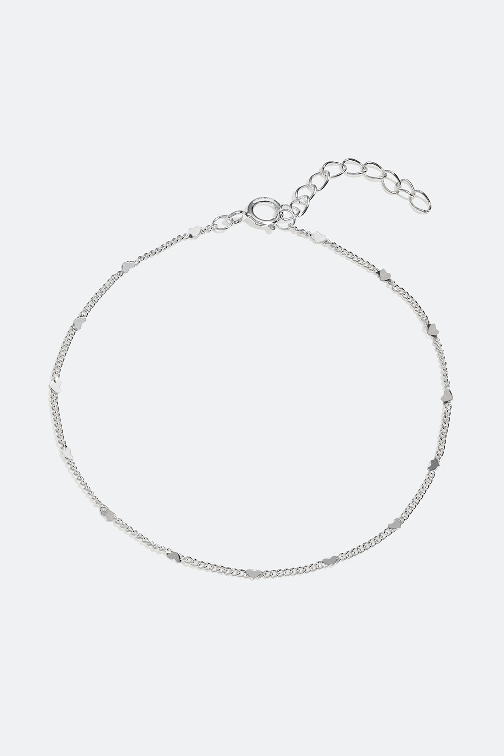 Aito hopearannekoru, jossa pieni sydän