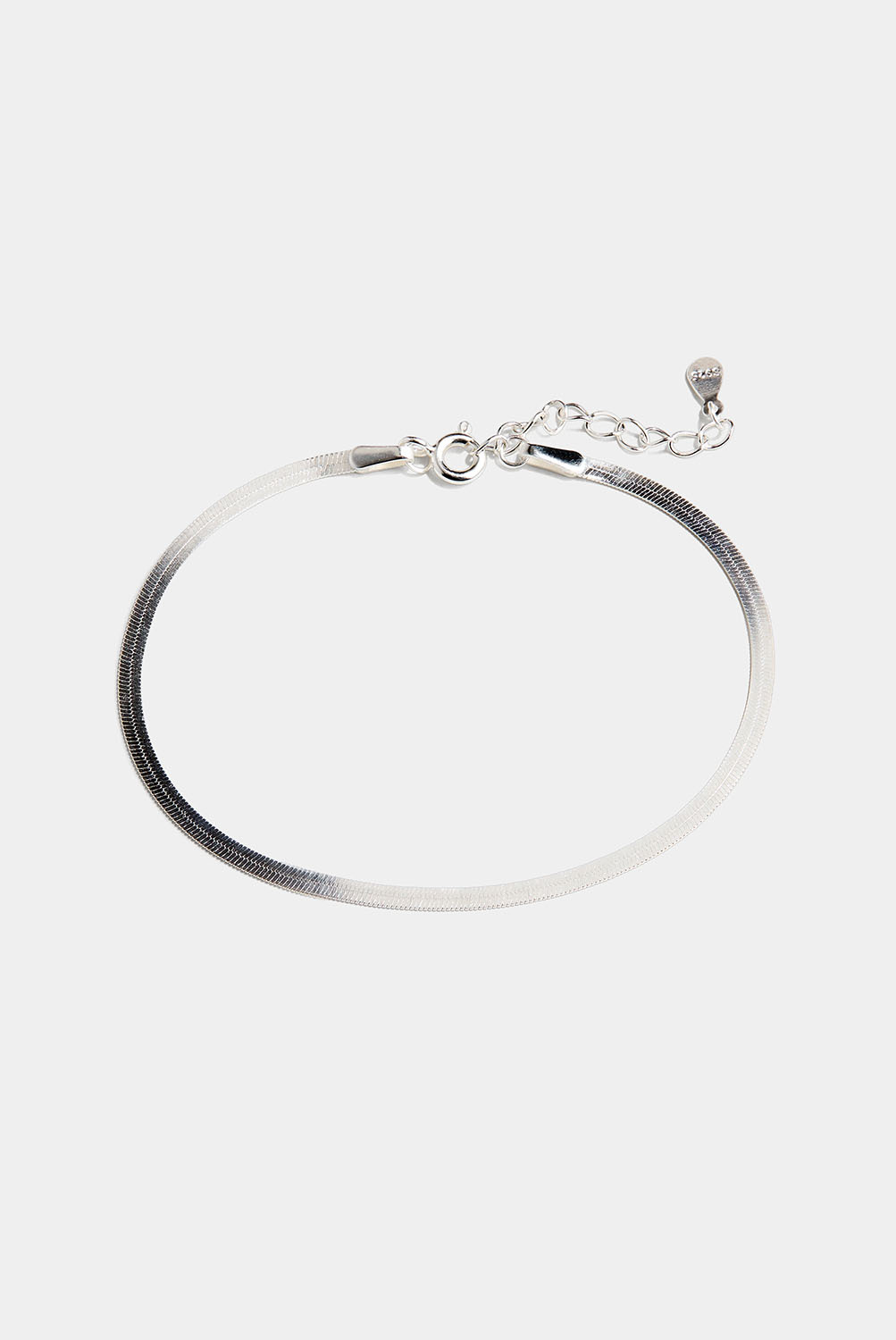 Ohut käärmeketjurannekoru aitoa hopeaa