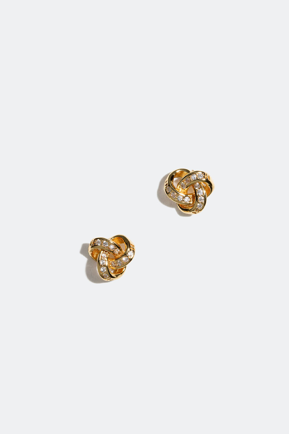 Nappikorvakorut aitoa hopeaa solmukoristeella ja Cubic Zirconia -kivillä