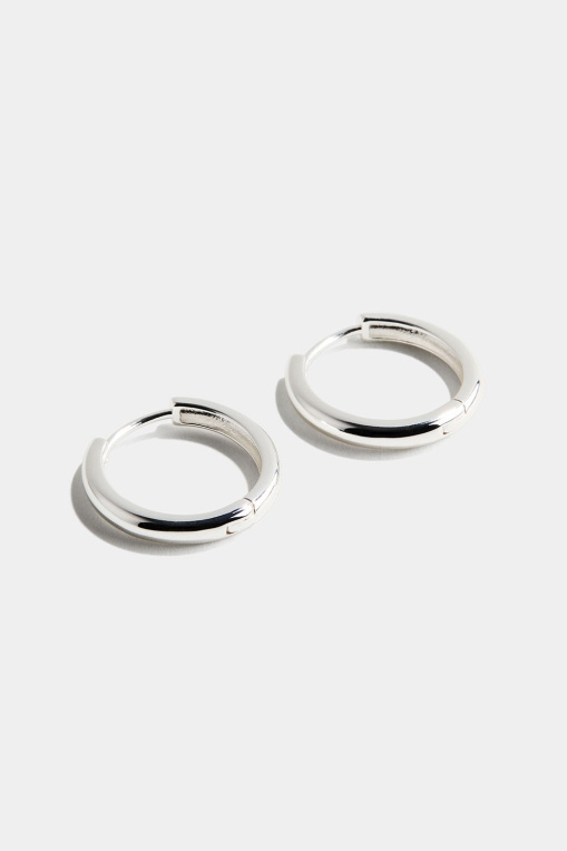 Korvarenkaat aitoa hopeaa, 1,5 cm