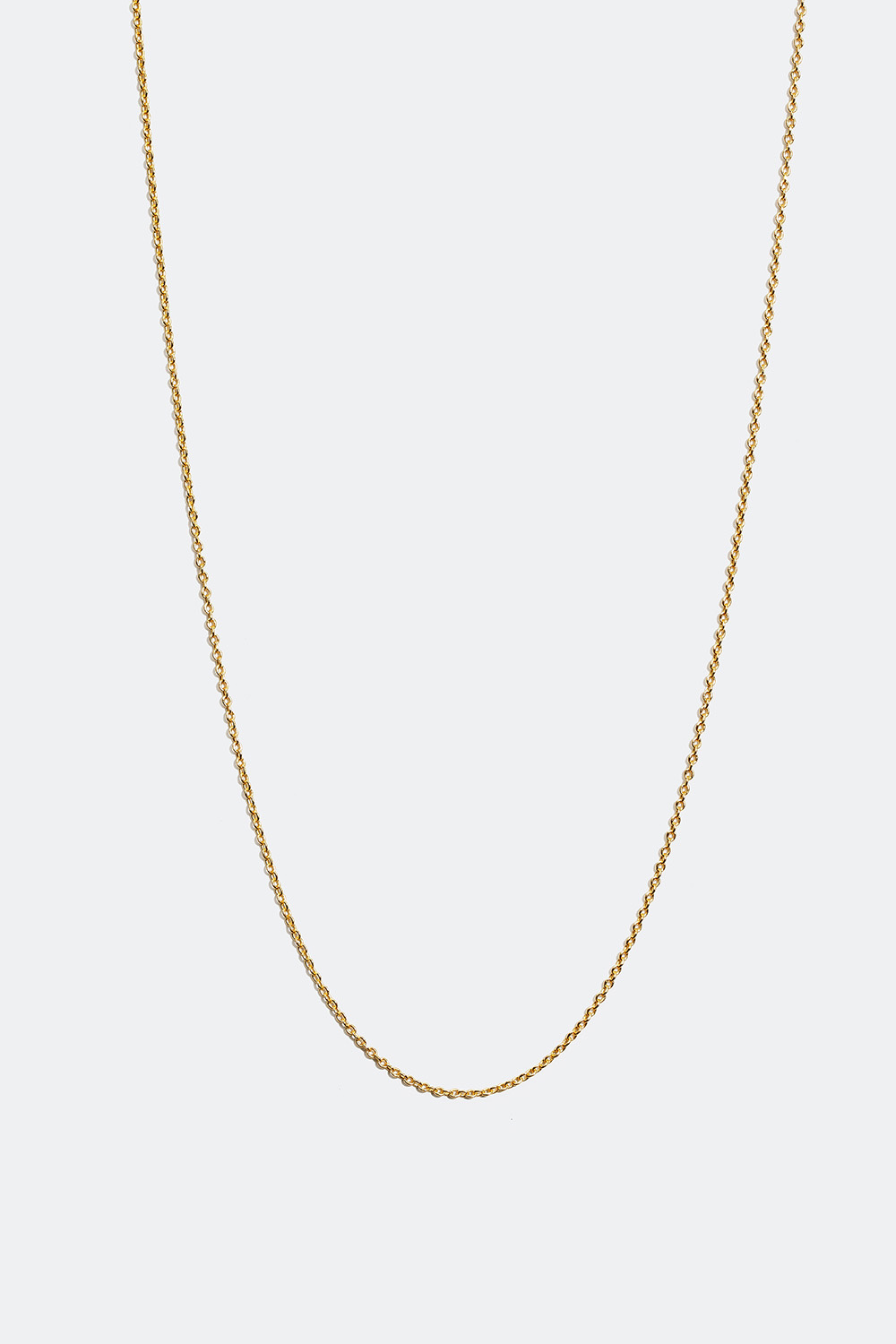 Ohut kaulaketju 18 karaatin kultauksella, 45 cm