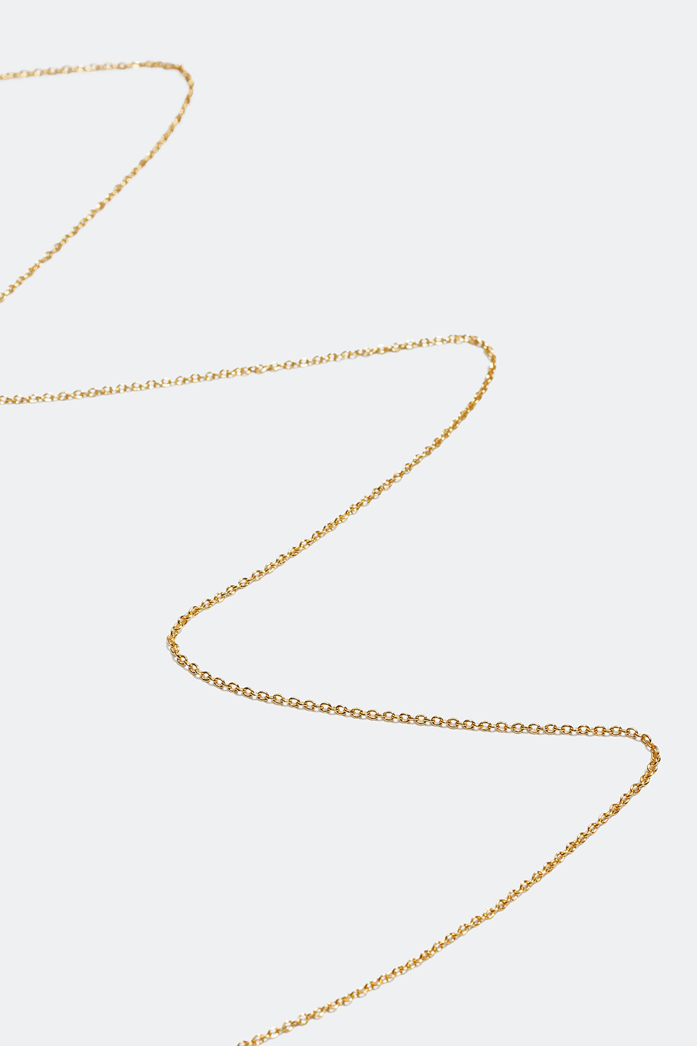 Ohut kaulaketju 18 karaatin kultauksella, 45 cm