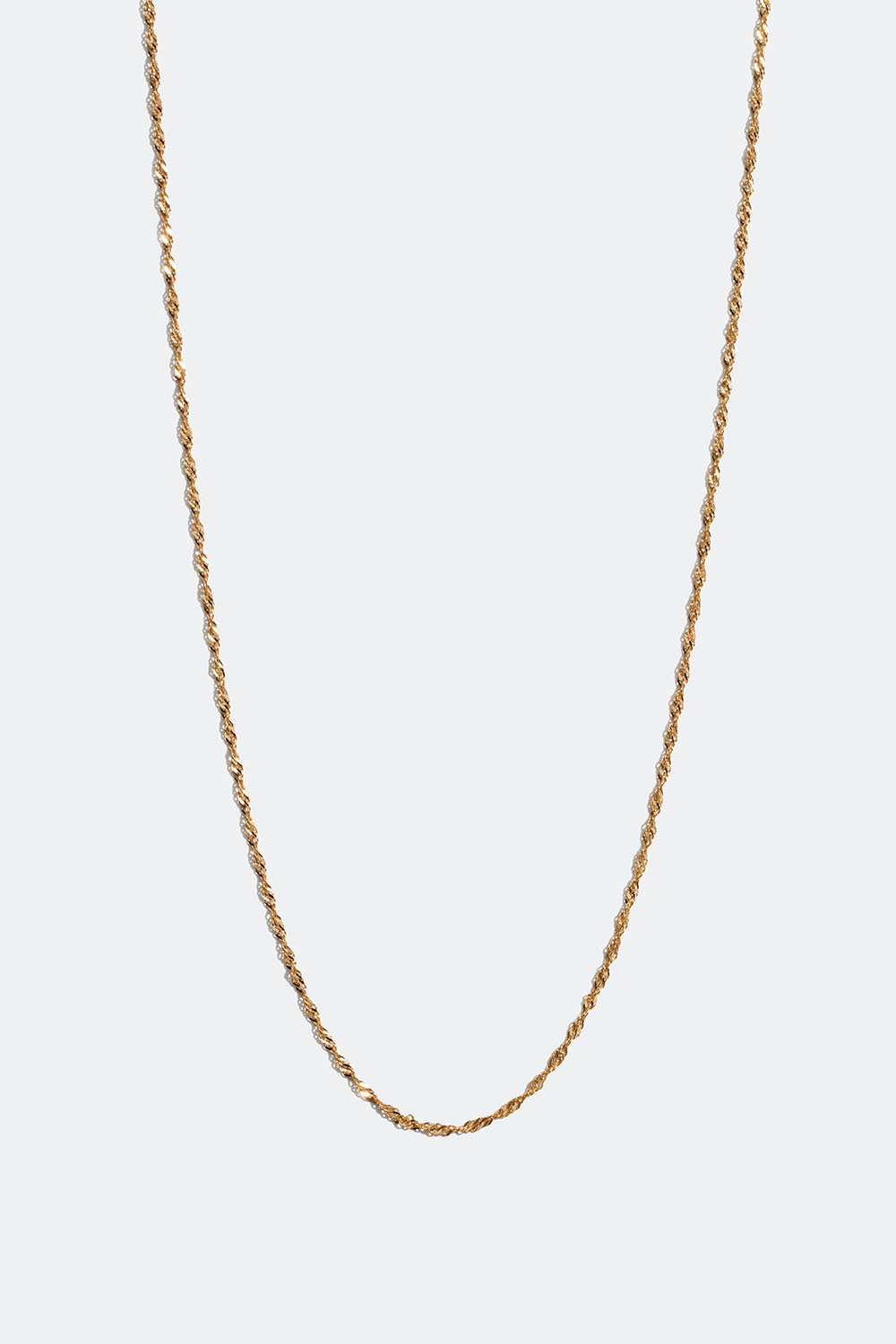 Kierretty kaulakoru 18k kullalla kullattua aitoa hopeaa