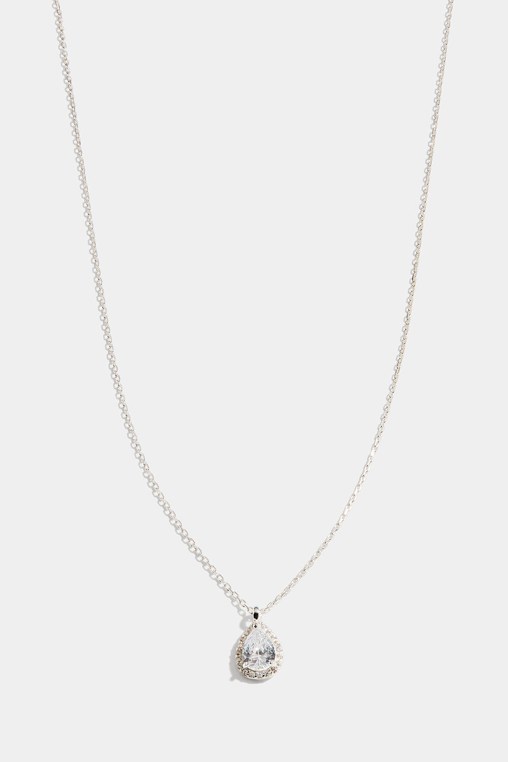 Aidosta hopeasta valmistettu kaulakoru Cubic Zirconia -riipuksella