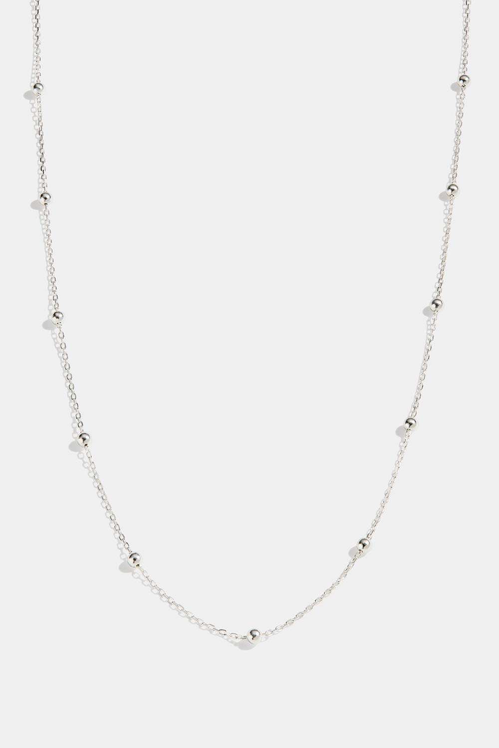 Ohut kaulakoru aidosta hopeasta palloilla