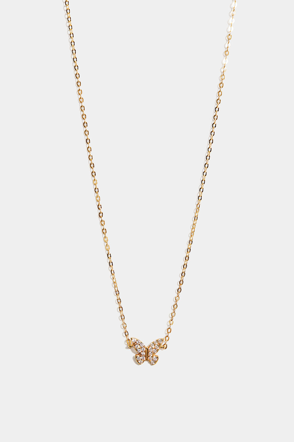 Aidosta 18k kullalla kullatusta hopeasta valmistettu rannekoru, jossa on perhonen ja Cubic Zirkonia -kiviä